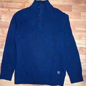 Dubarry of Ireland Men's Deep Blue Zip-Up Sweater